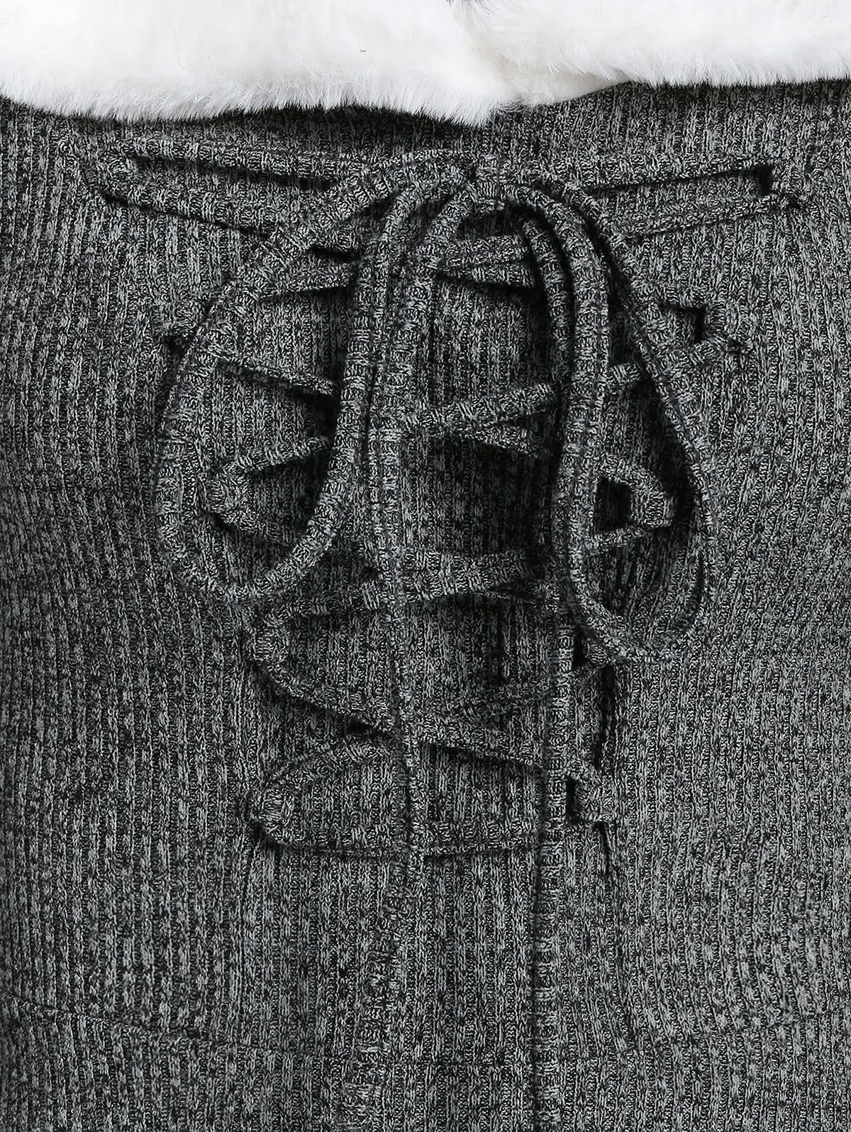 ROSEGAL Женское зимнее трикотажное платье с капюшоном на шнуровке из искусственного