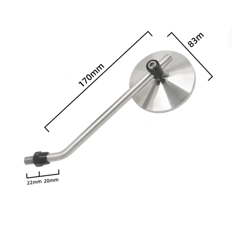 Одна пара Универсальные круглые мотоциклетные зеркала заднего вида из