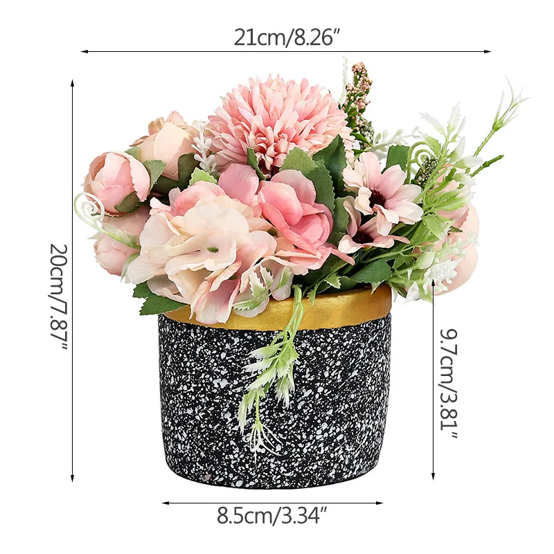 

Nordic Ceramic Simulation Flower Pot Modern Art Flower Vase Plant Holder Home Decoration Desk Hydroponics Decor Figurine