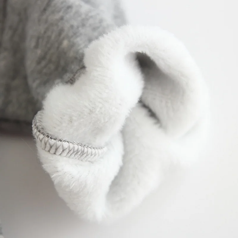 Body de oto&ntilde;o para beb&eacute;s y ni&ntilde;os, mono grueso con bolsillo y coraz&oacute;n de amor en 3D, blanco y gris, ropa dulce para reci&eacute;n nacidos, E9333, novedad de 2021-5