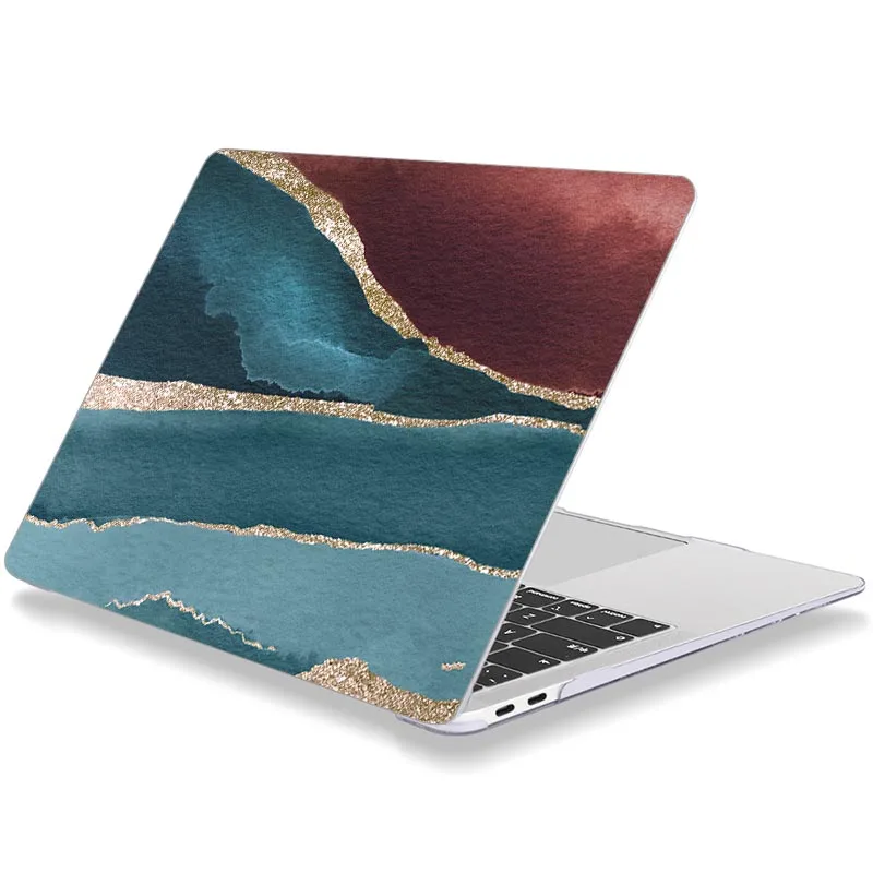 Блестящий темно-коричневый Чехол для ноутбука с акварельным рисунком MacBook Air 11 6 12