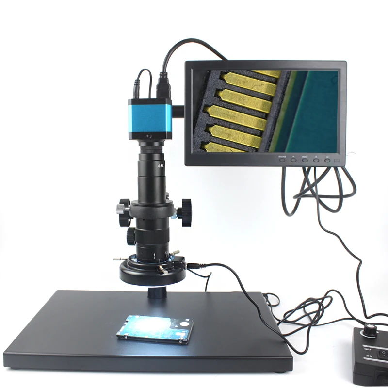 

Full HD Video Microscope HDMI USB Industry Digital Microscope Camera 10"LCD Display C-Mount Professional for mobile phone repair