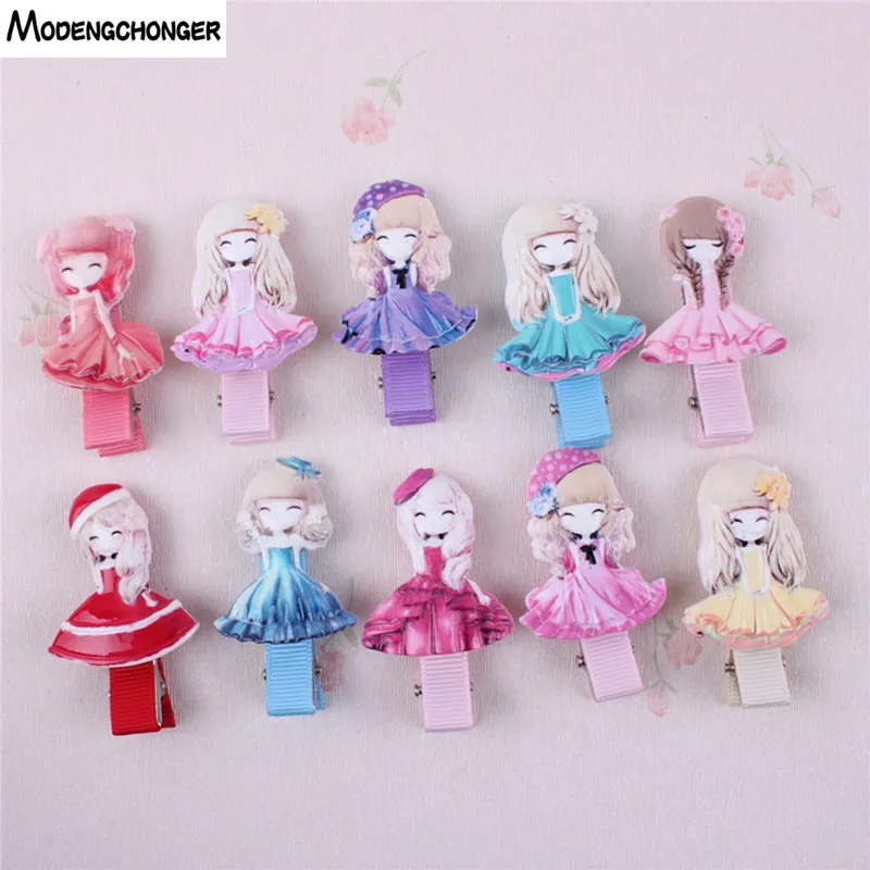 

1 Pcs Hair Clips for Baby Cute Resin With Pink Skirt Girl Beautiful Bow Headbands Clip Children Hairpin Accessories Kids Gifts