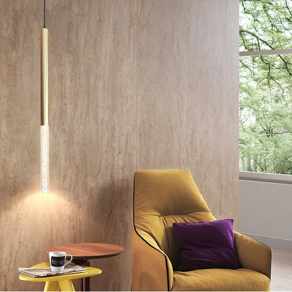

LED Pendant Lamp Hanging Lamp Dimmable 3cm Aluminum&Acrylic home Kitchen Island dining living room bar cafe droplight fixture