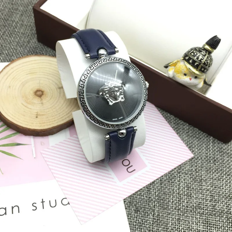 7 Leather Роскошные Брендовые женские кварцевые часы montre femme браслет из нержавеющей стали часы женские наручные часы для женщин reloj лучший рождественский подарок - Цвет: 7 Leather