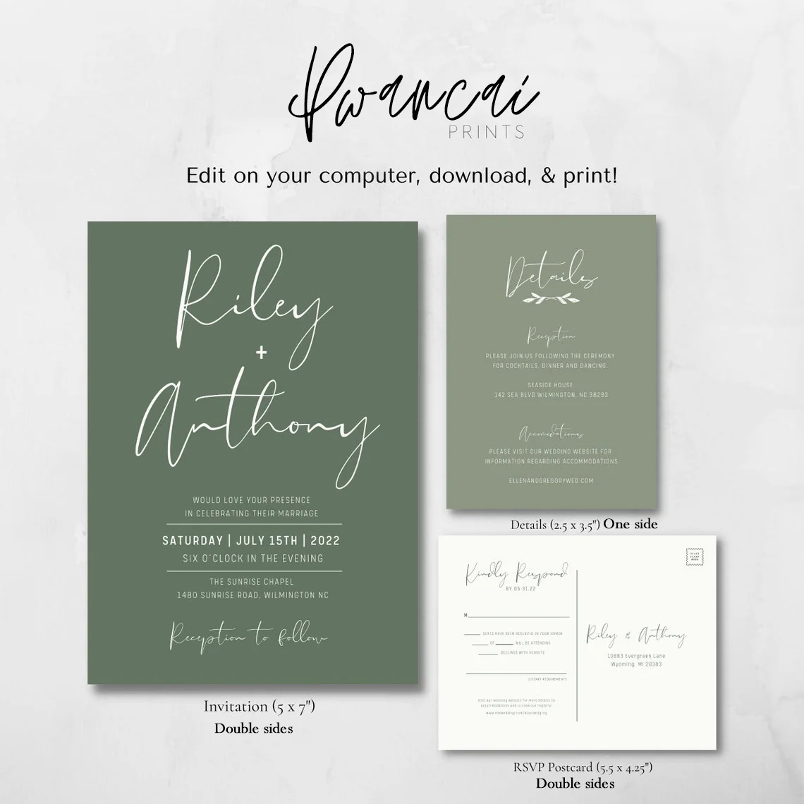 

Зеленые минималистичные свадебные пригласительные трафареты с лилией-Шалфеем | Трафареты для свадебных приглашений в минималистическом стиле