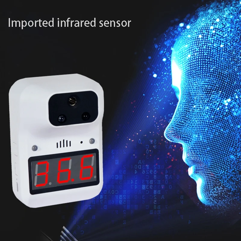 

K3 Non-Contact Infrared Thermometer Digital Forehead Hand Temperature Sensor with Fever Alarm Wall-Mounted Thermometer
