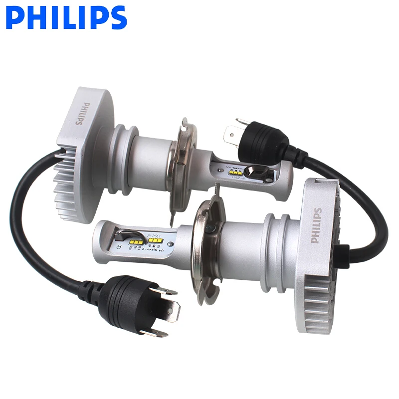 Светодиодная лампа Philips H4 9003 Ultinon 11342UL X2 6000K холодный синий и белый свет компактный