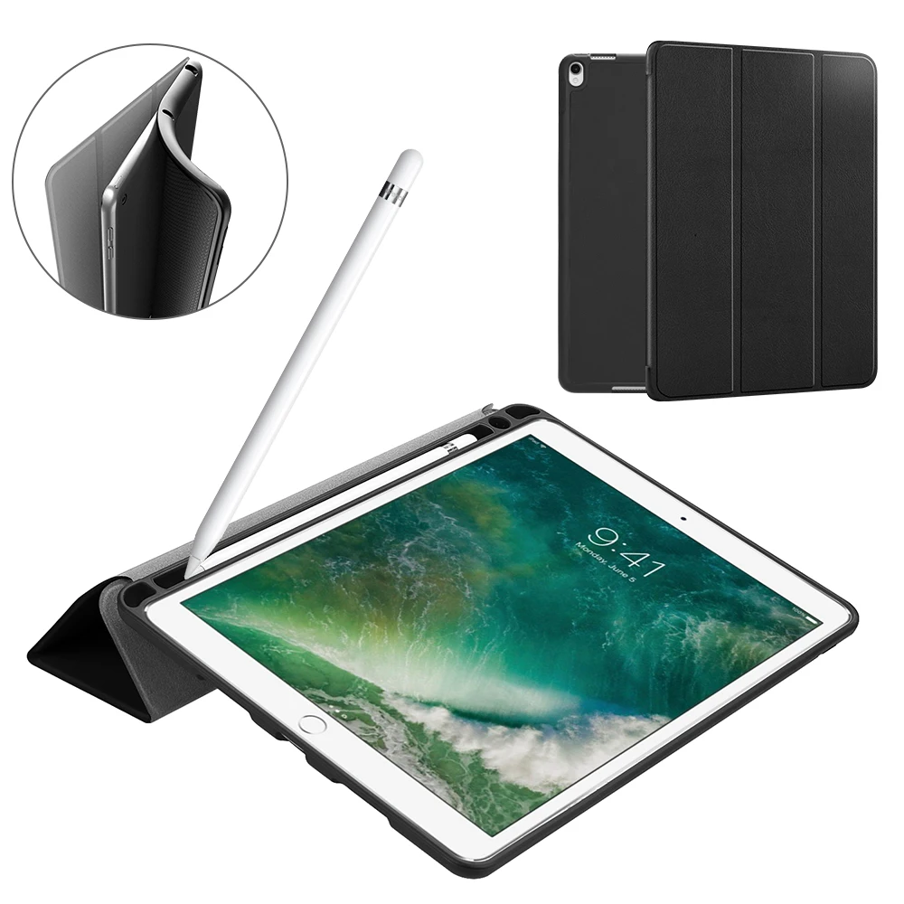 Чехол для планшета для Ipad air 3 10,5 Силиконовый чехол Чехол для Ipad Pro 10,5 ТПУ чехол для Ipad 10,5 с держателем карандаша