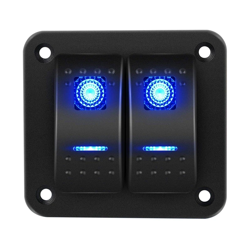 2 Gang Панель тумблер 5 контактный вкл/выкл предварительно смонтированный кулисный