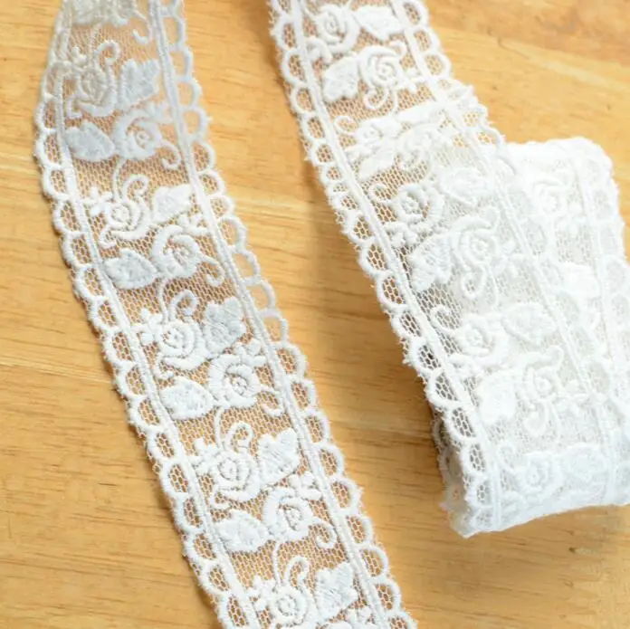 Белая кружевная лента 3 метра 35 мм сделай сам хлопковая вышитая отделка ткань для