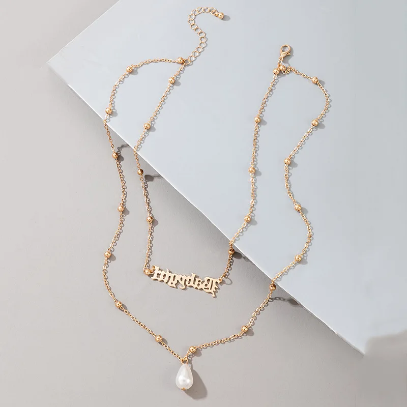 

Fashion Round Beads Pearl Babygirl Multilayer Necklace for Women Pendants Necklaces Chain Girlfriend Gift Jewelry Wholesale