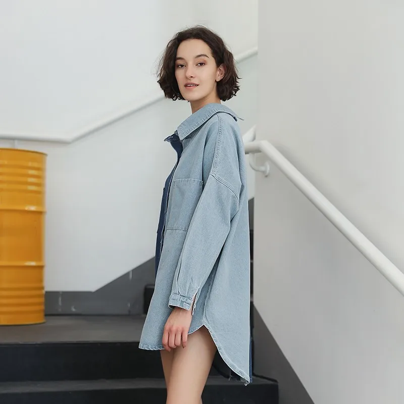 Женская блузка TWOTWINSTYLE с длинным рукавом ассиметричная в стиле пэчворк 2019|Блузки|