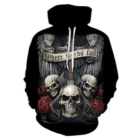newly designed heavy metal rock skull fashion mens hoodie top casual sweatshirt s 6xl