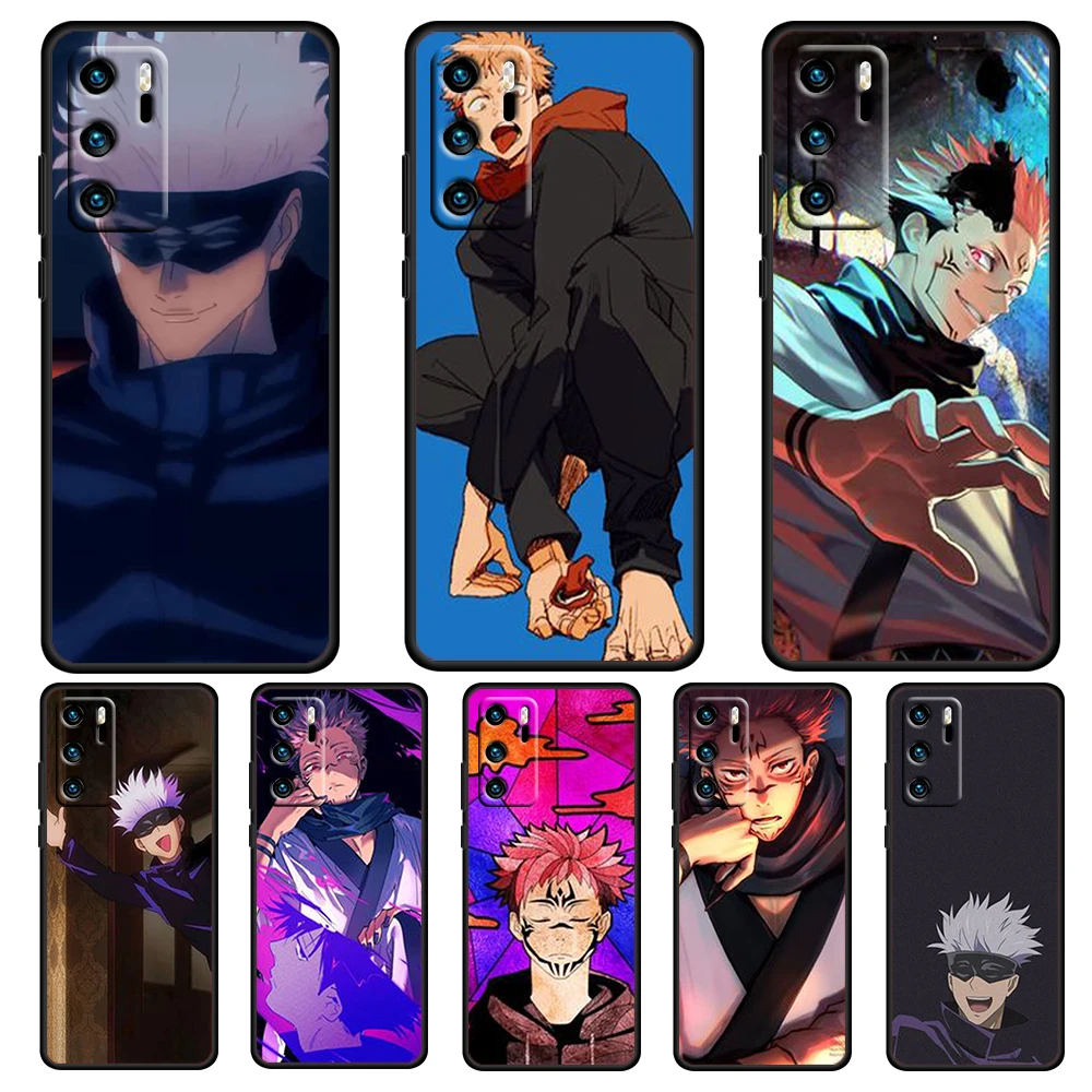 

Anime cool boy and friend For Huawei P50 P40 P30 P20 Pro Plus 5G 2019 E P10 P9 Lite mini 2017 Silicone Soft Black Phone Case