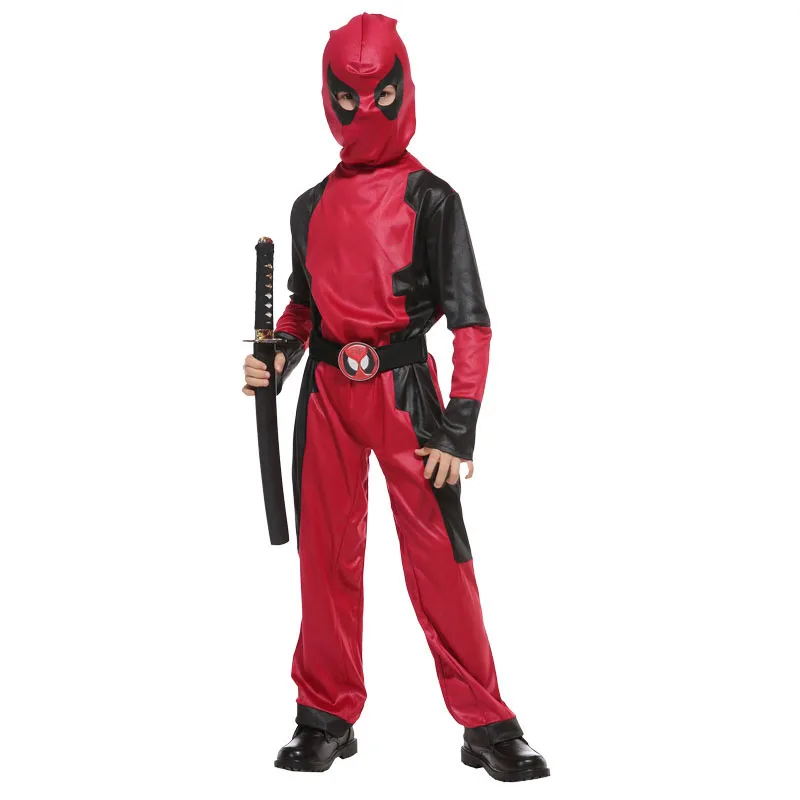 Ninja Costume Kids Martial Arts Cosplay Halloween Fancy Dress Boy Party Decorations Supplies Uniforms |