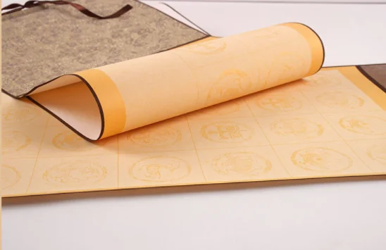 Античный как пустая плитка наполовину приготовленный свиток бумага Xuan для