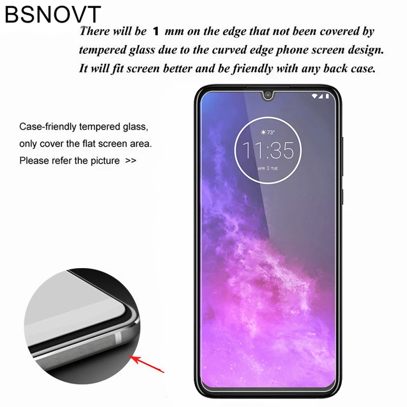 2 шт протектор экрана для Motorola One Zoom glass 9H Защитная пленка для Moto One Zoom glass для Motorola One Pro glass BSNOVT