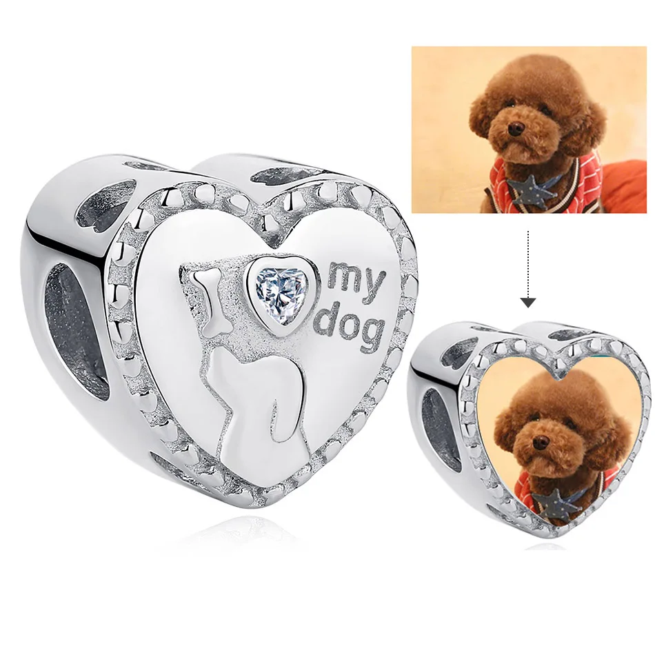 Милые бусины в виде собаки love me my Dog хрустальные подвески на заказ для фото