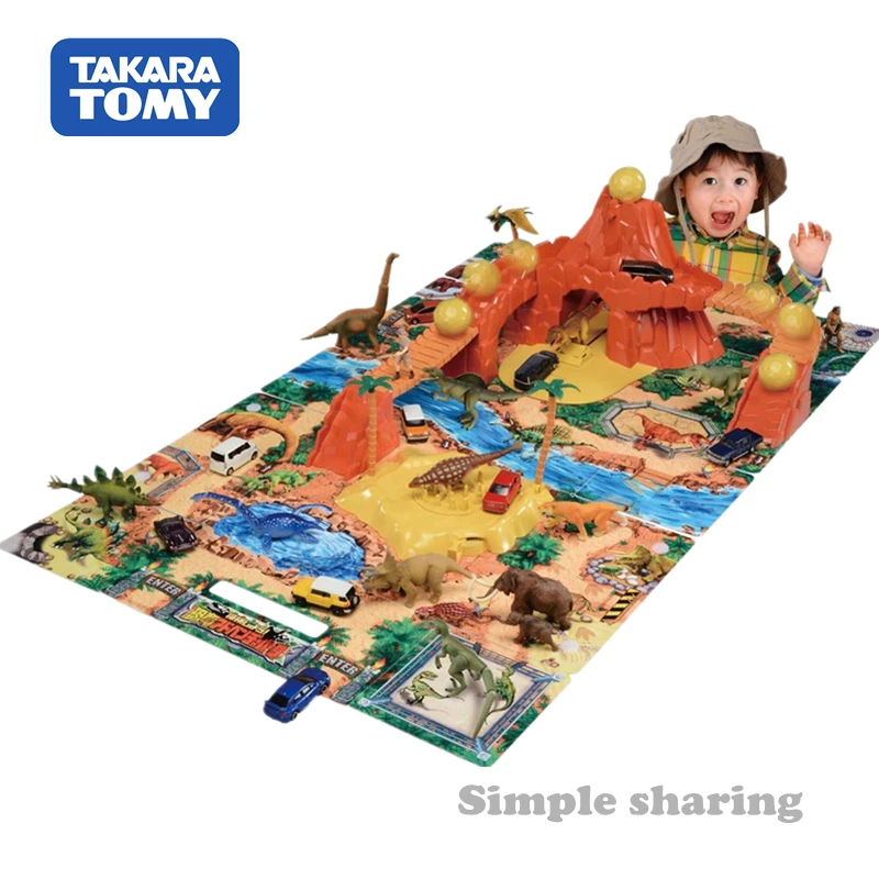 Takara tomy tomica ania набор моделей парка приключений динозавров литые забавные
