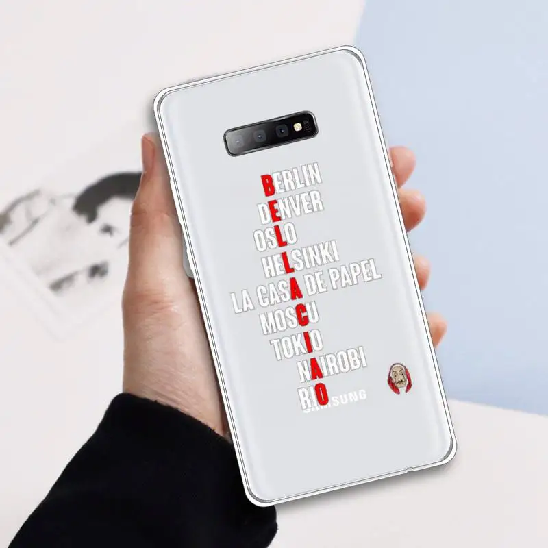 

Money Heist House Paper Phone Case Transparent For Samsung Galaxy A71 A21s S8 S9 S10 plus note 20 ultra