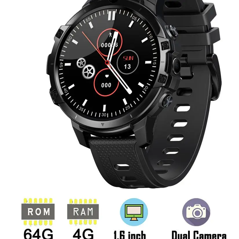 

New 4G LTE Smart Watch Phone 1.6 Inch Full Cycle Full Touch Screen Helio P22 MTK6762 Octal-core CPU RAM 4GB ROM 64GB Smartwatch