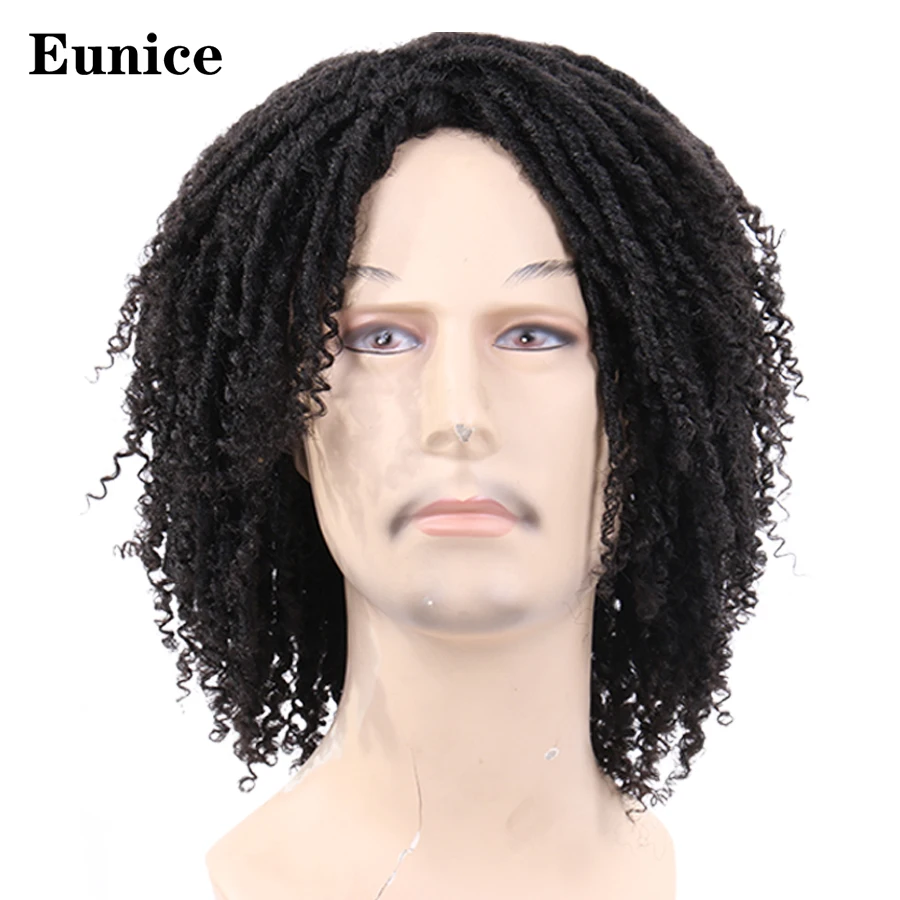 Короткие синтетические парики для женщин/мужчин 14 дюймов мягкие дреды парик