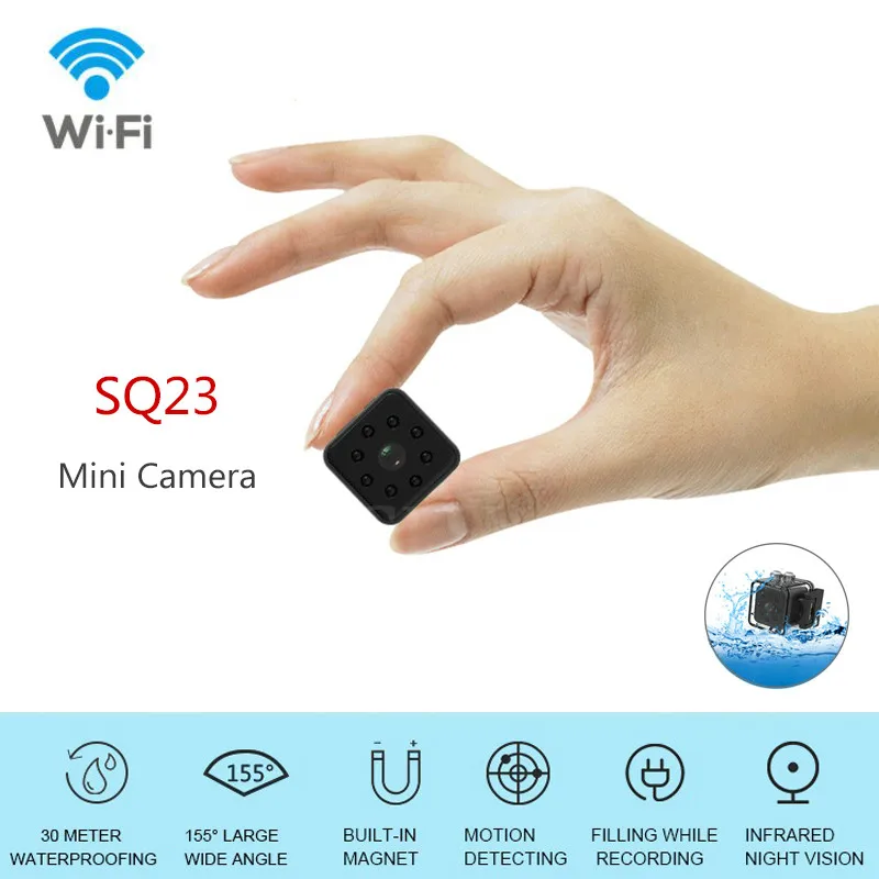 Мини-камера SQ23 компактная с Wi-Fi 1080P ночным видением | Электроника