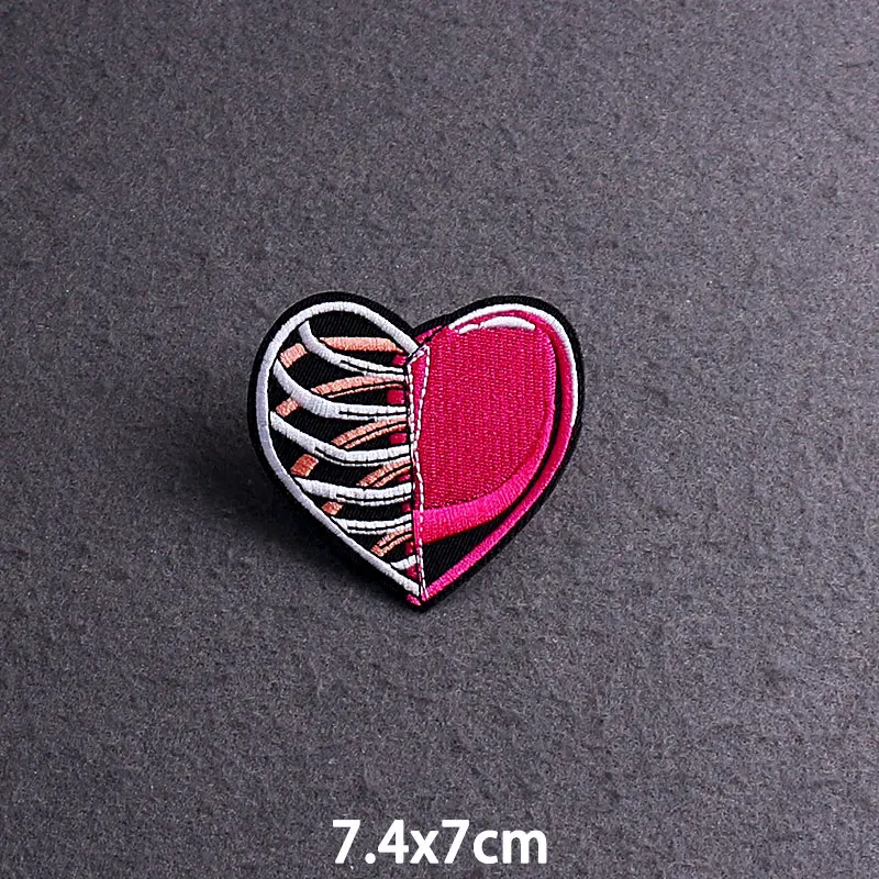 Феминистские панковские ужасные нашивки со скелетом на ткани нашивка с вышивкой