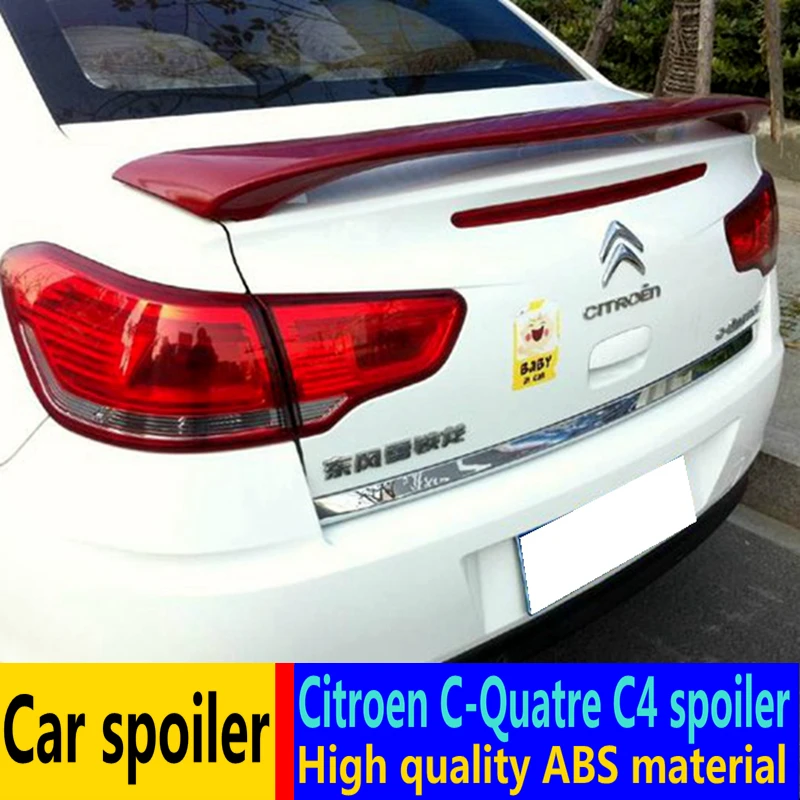 Для Citroen C Quatre C4 спойлер 2007 2016 высокое качество ABS материал автомобильные хвосты