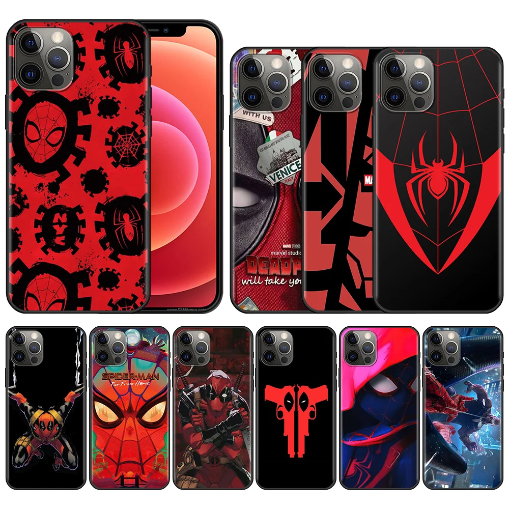 Лучший чехол для телефона Apple iPhone 14 13 12 11 Pro Max Mini X XR XS Max 6 6S 7 8 Plus чехол Marvel Дэдпул Человек-паук