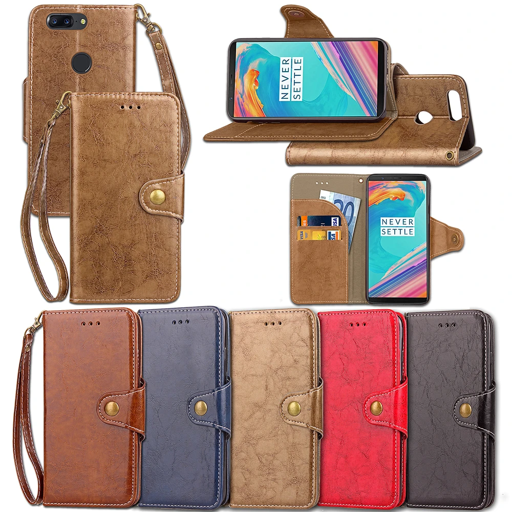 Кожаный чехол портмоне в винтажном стиле для телефона Oneplus 3 5 5T|Чехлы-портмоне| |