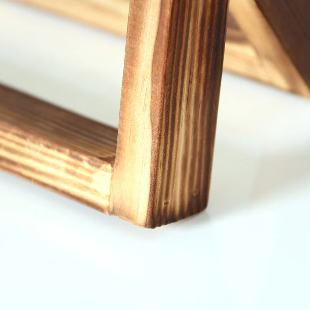 Винтажная прозрачная ваза для гидропонных растений Классическая деревянная