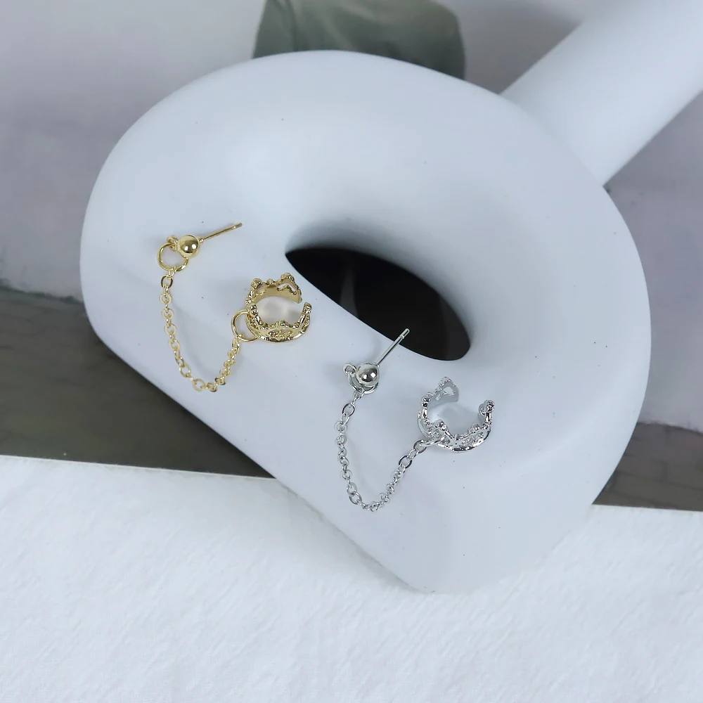 Новая мода Панк Корона Серьги для подростков женщин мужчин ухо манжеты цинковый