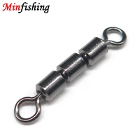 minfishing 2550 pcslot rolling swivels 3 sections ball bearing swivels stainless steel connector fishing swivel accessories