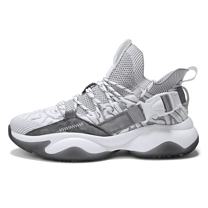 Мужские кроссовки на толстой подошве дышащие Спортивные высокого качества для