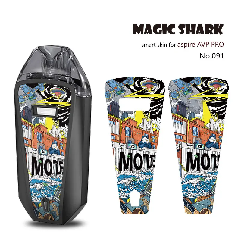 Ультратонкий кожаный чехол-наклейка с рисунком дракона жемчуга для Aspire AVP Pro |