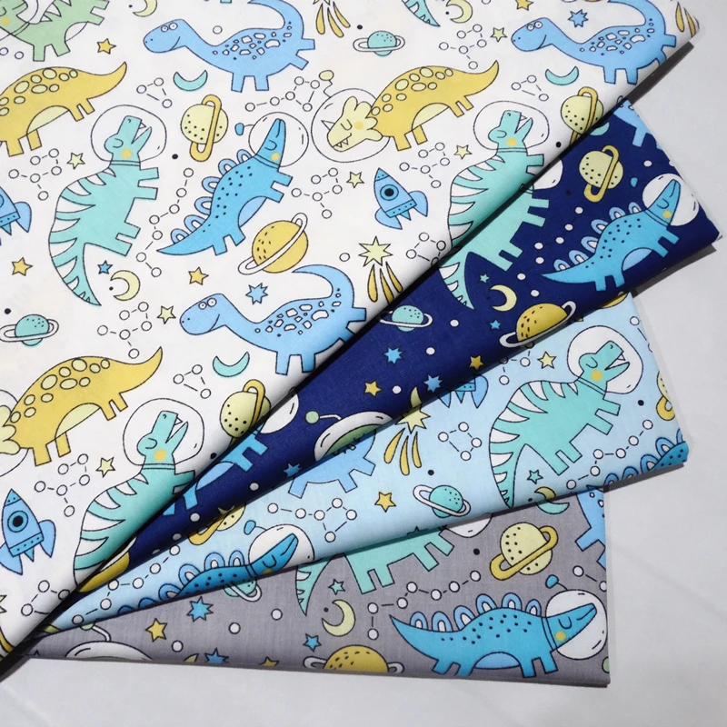 

Cotton Bed Quilting Fabric Printing Dinasour Cloth for DIY Sewing Bed Sheet Material