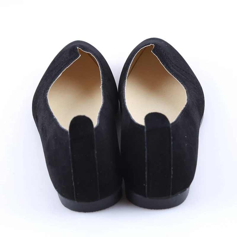 Женские балетки из флока тканевые туфли на плоской подошве для работы милые
