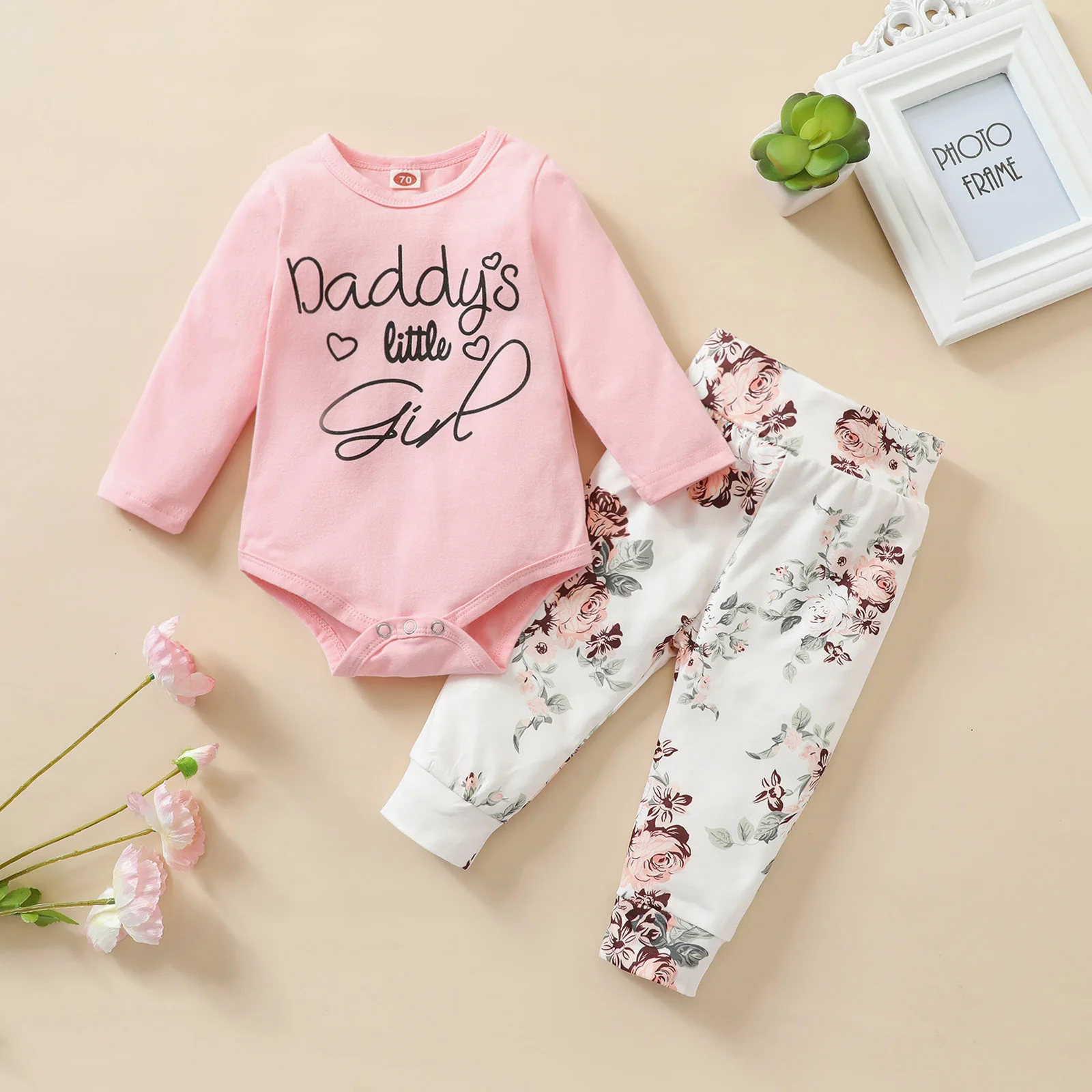 

2 шт., Детский комбинезон с длинным рукавом и круглым вырезом