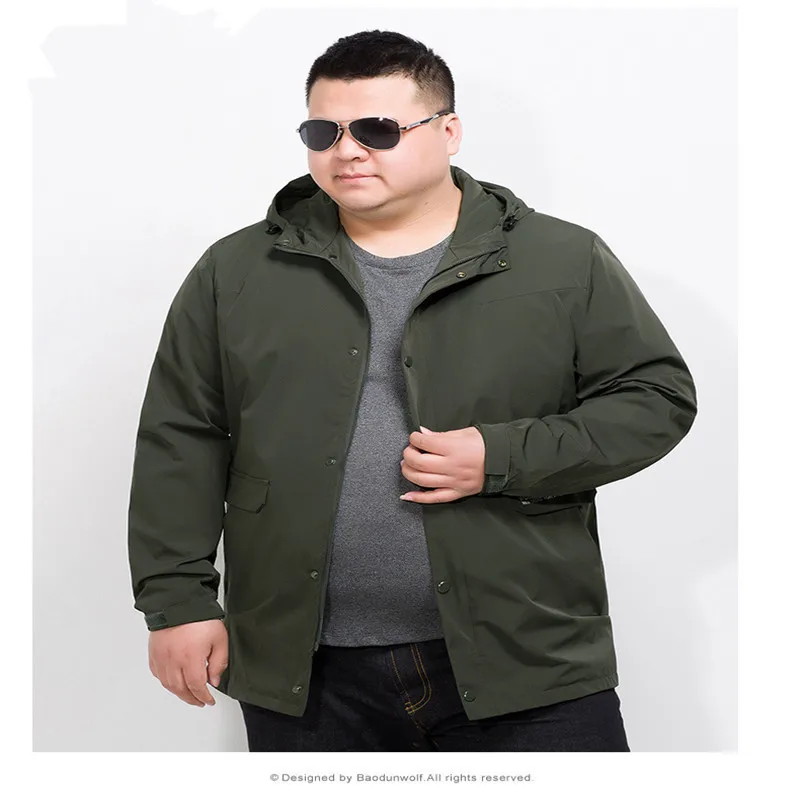 

Plus size 8XL 7XL 6XL 5XL softshell waterproof jacket coat men brand-clothing hooded black casual spring coat male windbreaker
