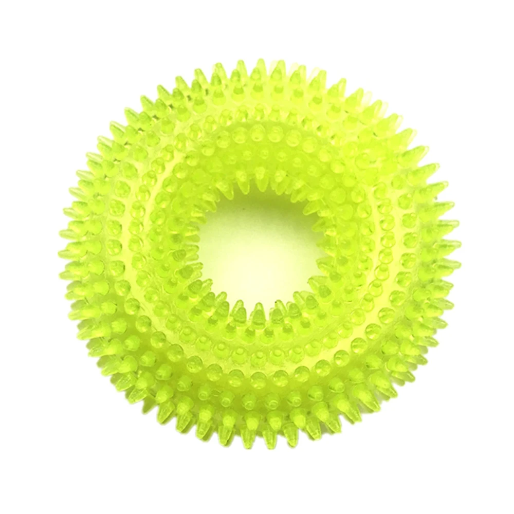 10cm yellow Игрушки для домашних животных TPR собака укусы устойчивые игрушки шарики Жевательные Зубы чистые TPR звуковые игрушки молярные игрушки для щенков Жевательная обработка Обучение Чистка зубов - Цвет: 10cm yellow