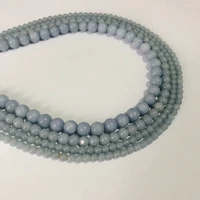 wholesale natural blue angelite gemstone beads 4mm 6mm 8mm 10mm 12mm round loose beads for jewelry1of 15 strand