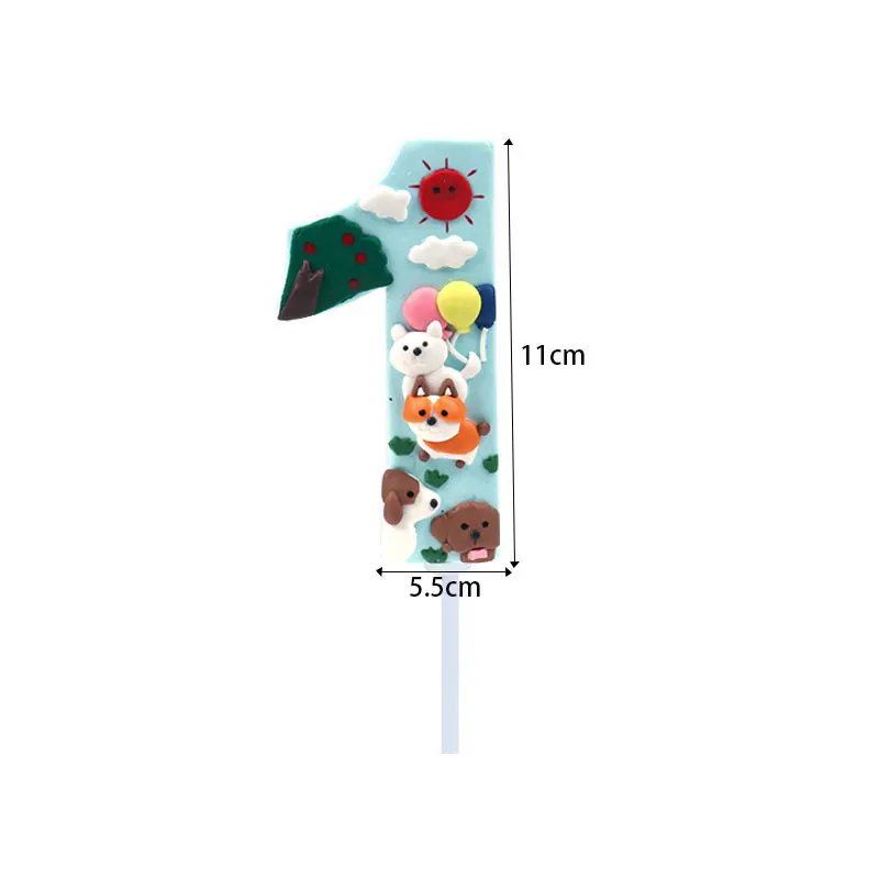 

Cute Animals 1 Cake Toppers Happy Birthday one Cupcake Topper kids first Birthday Party Decoration Jungle party 1st Birthday