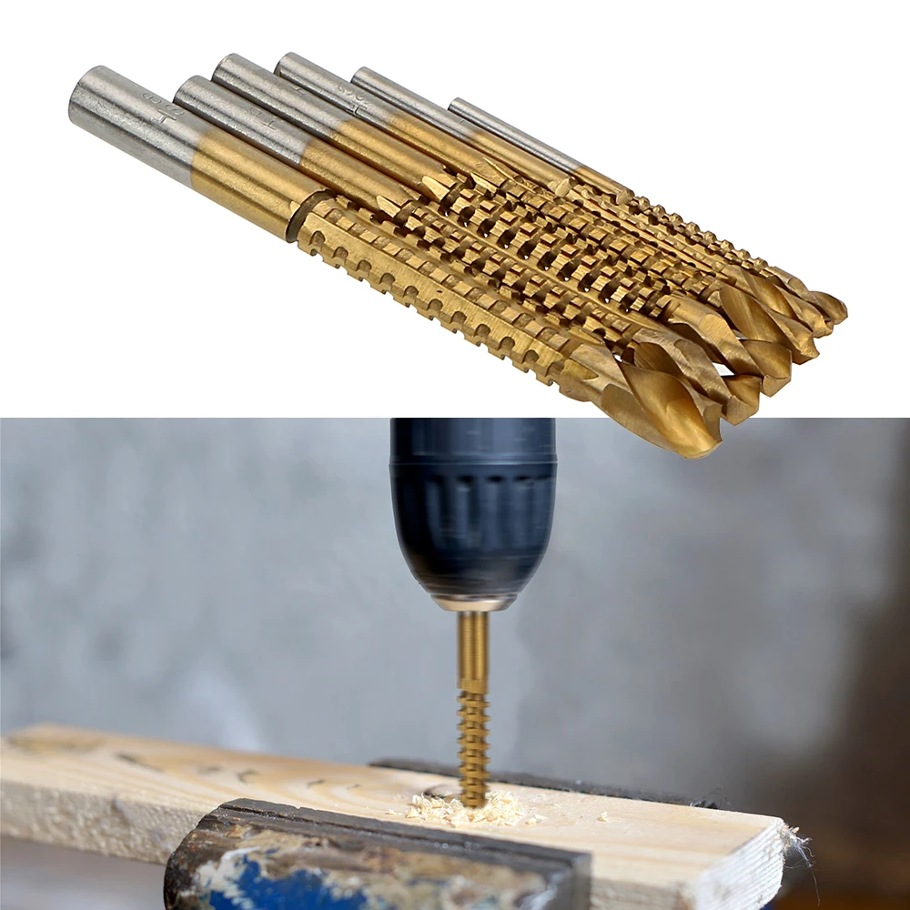 Фрезер DIYWORK с титановым покрытием сверло из быстрорежущей стали для отверстий в