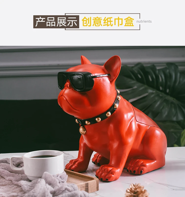 

Nordic Ins Law Dog Tissue Box Living Room Napkins Home Creative Cute Carton Napkin Coffee Table Decoration