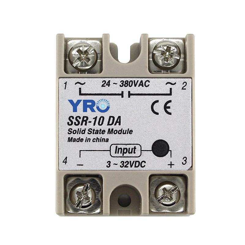 SSR-10DA SSR-25DA 10A 25A 40A твердотельный релейный модуль 3-32 В вход постоянного тока 24-380