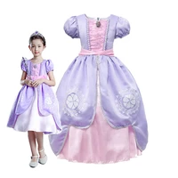 2021 little princess costume purple ball gown baby girl the first fancy outfits toddler kids party makeup game clothes