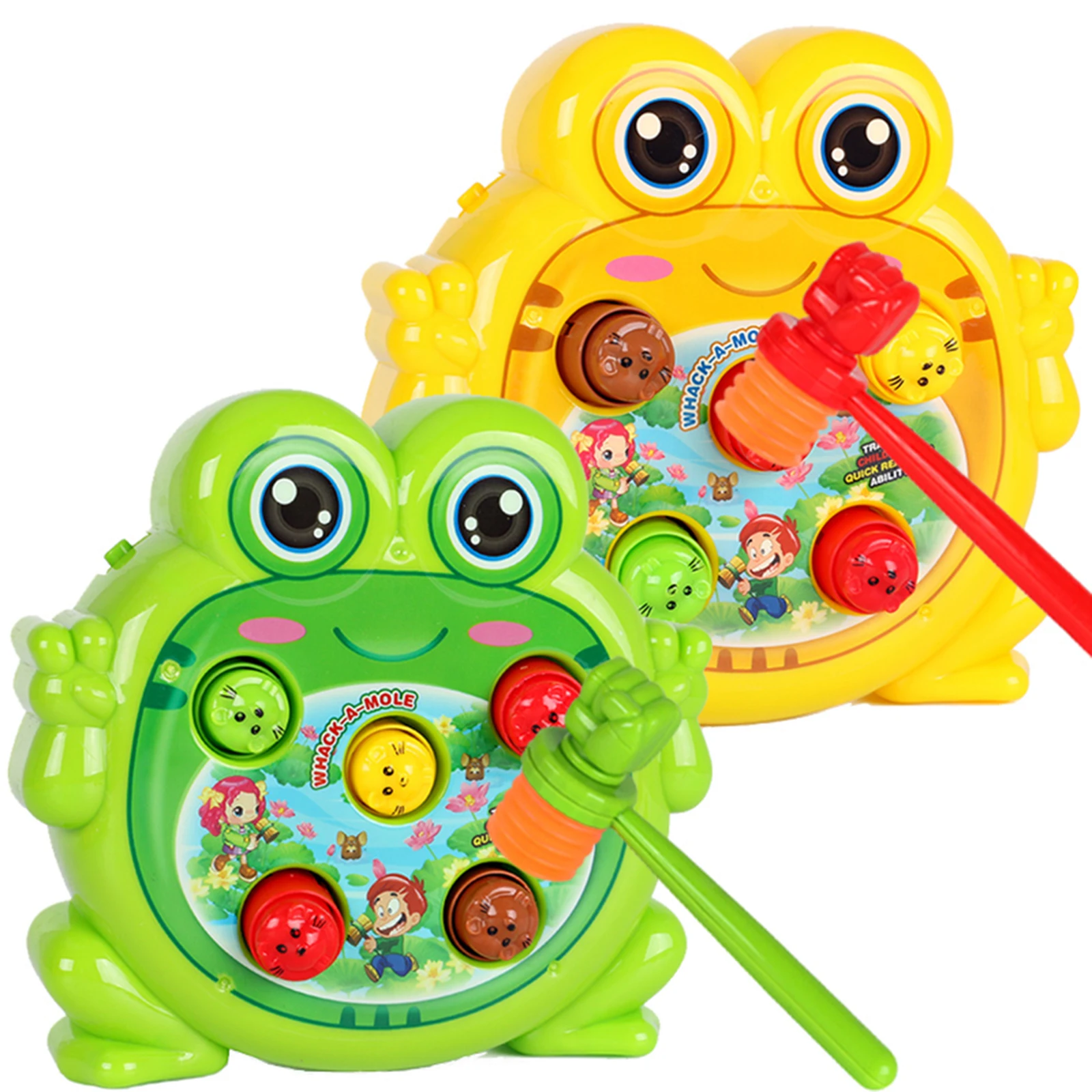 

Whack-A-Mole Toy Baby Eye-Hand Coordination Ability Training Whack Animal Toy With Plastic Hammer Child Family Educational Toy