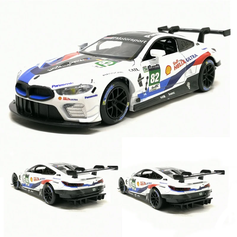 1:32 весы M8 GTE Ле-Ман Diecast металлические игрушечной модели со звуком светильник гоночный автомобиль тянуть обратно Развивающие детские игрушки коллекция
